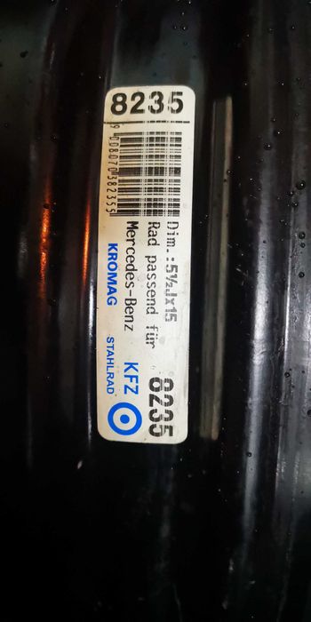 2 бр. железни джанти оригинални за Mercedes 5 1/2 J x 15H2 ET42