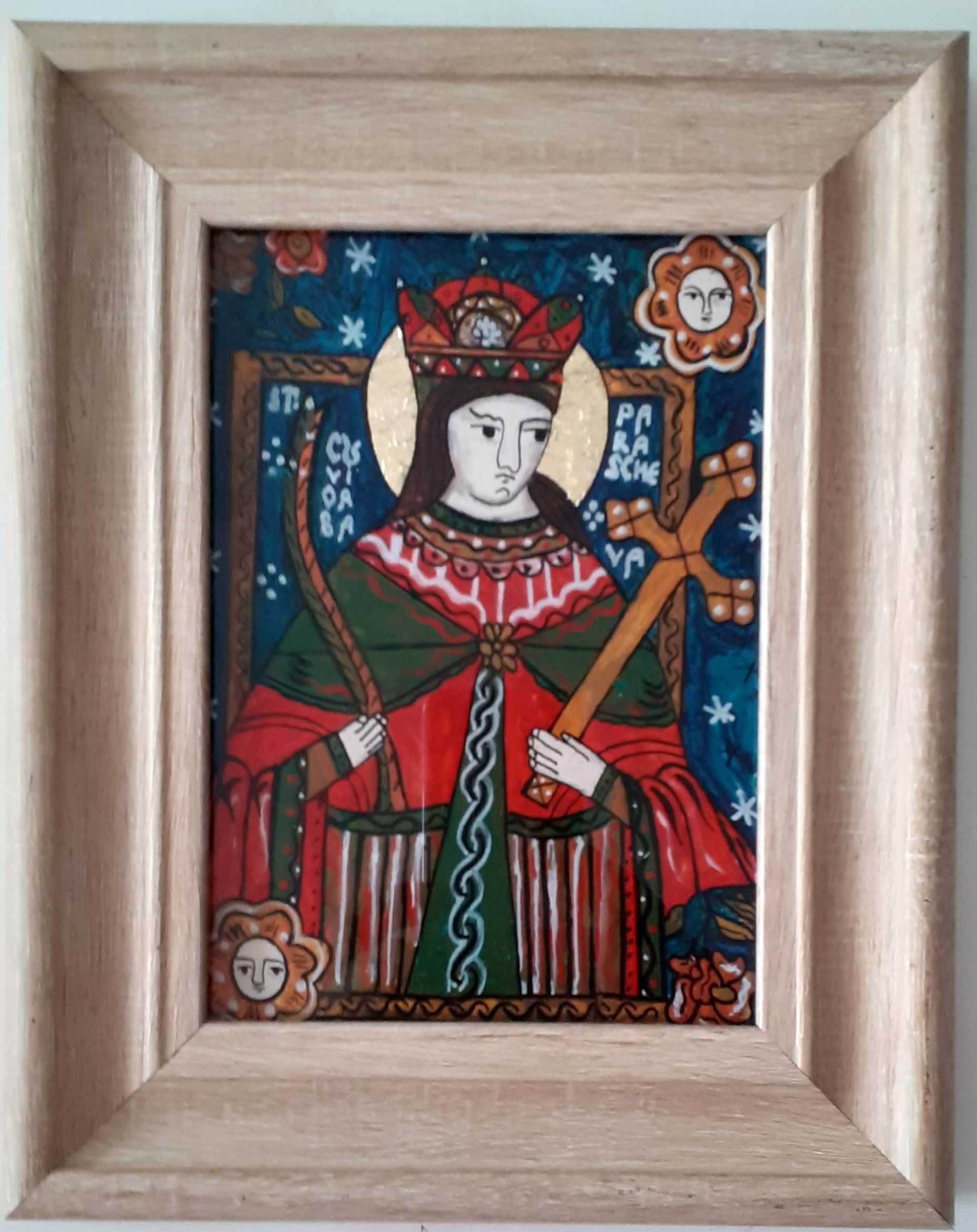 Sfanta Cuvioasa Parascheva-Icoana pe sticla