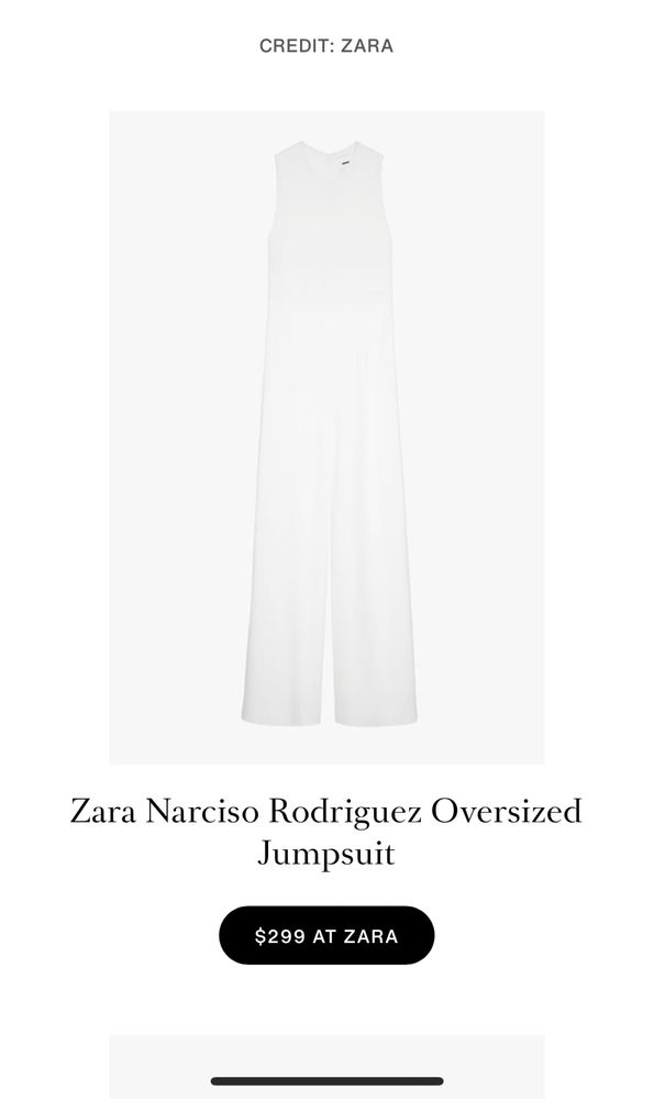 Комбинезон ZARA Narciso Rodriguez коллекция