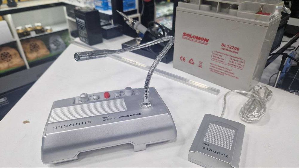 Микрофон ZHUDELE. Громкоговорители двусторонних окон, билетов, номера.