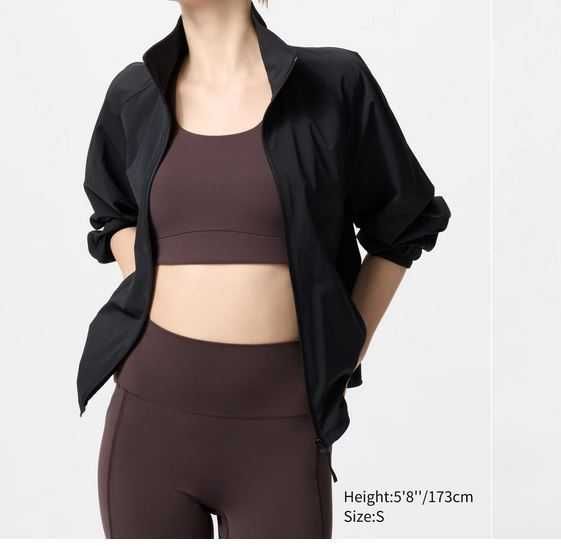 Ново тънко яке Uniqlo с UV защита - черно размер XL, но е по-голямо