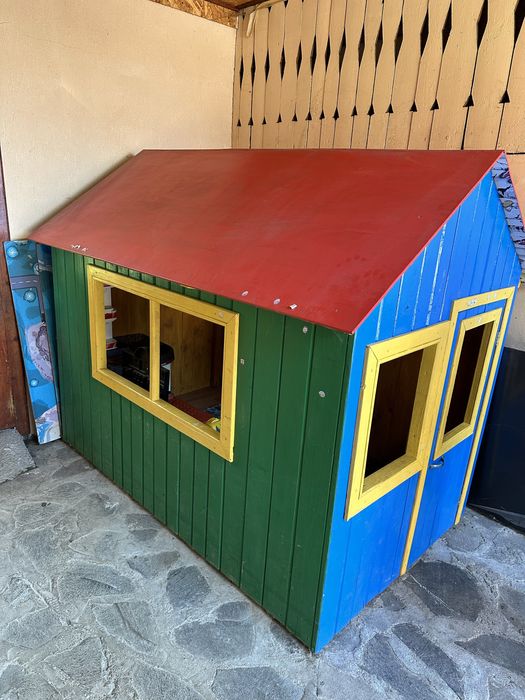 Casuta lemn masiv pentru copii