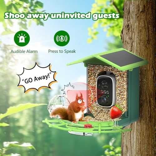 Нова Соларна камера хранилка за птици 4MP WiFi AI нощно виждане за дом