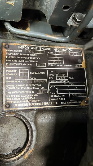 Vand motor Liebherr D926 TI-E