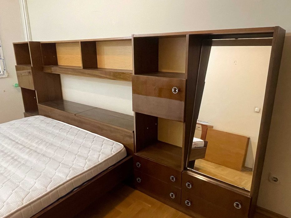 Спалня - 190/164 с матрак, шкафчета и огледало