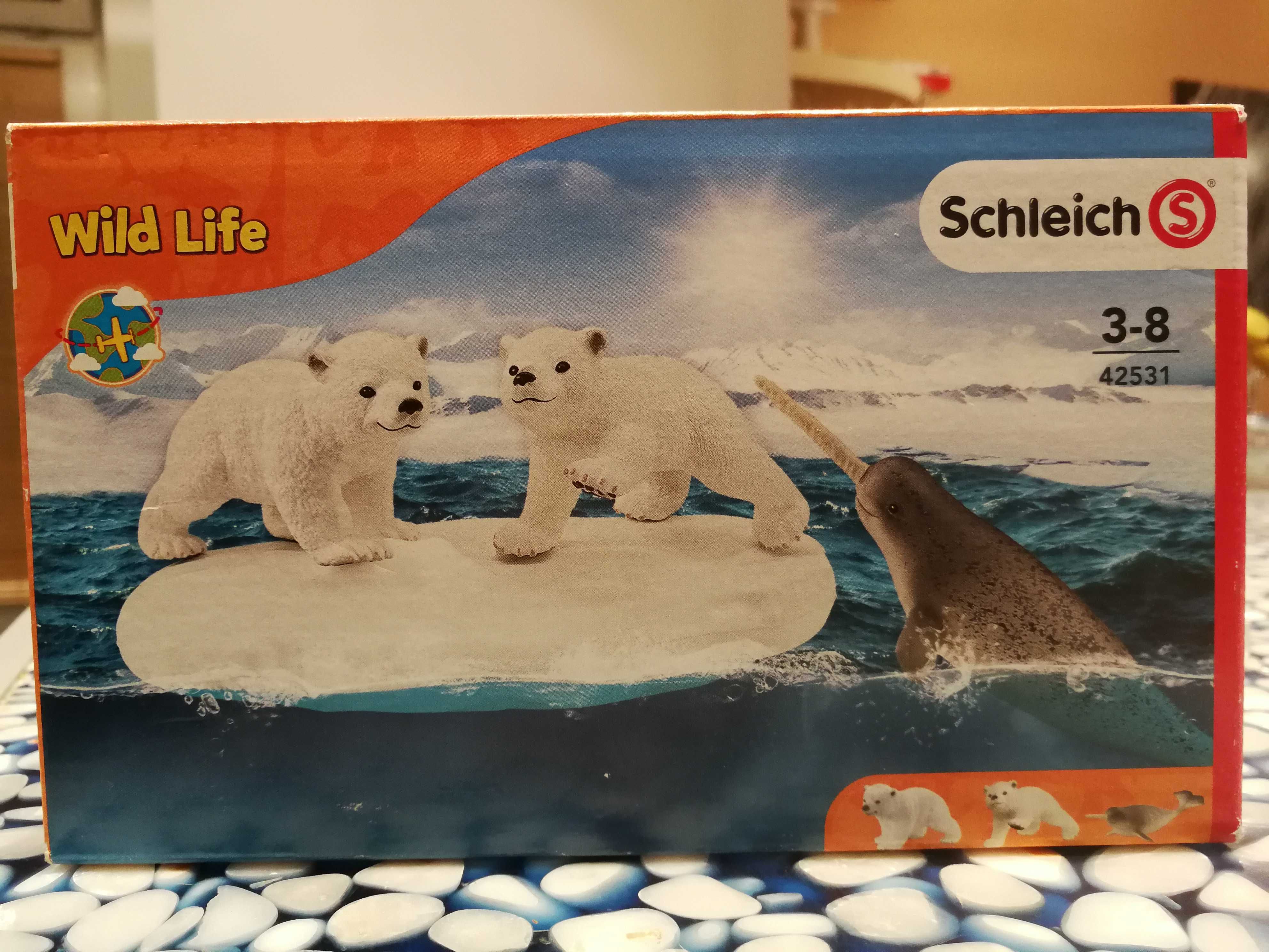 Set nou Schleich, Banc de gheata cu ursi polari si narval