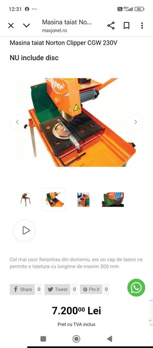 Vând mașina de tăiat gresie piatră sau schimb cu betoniera