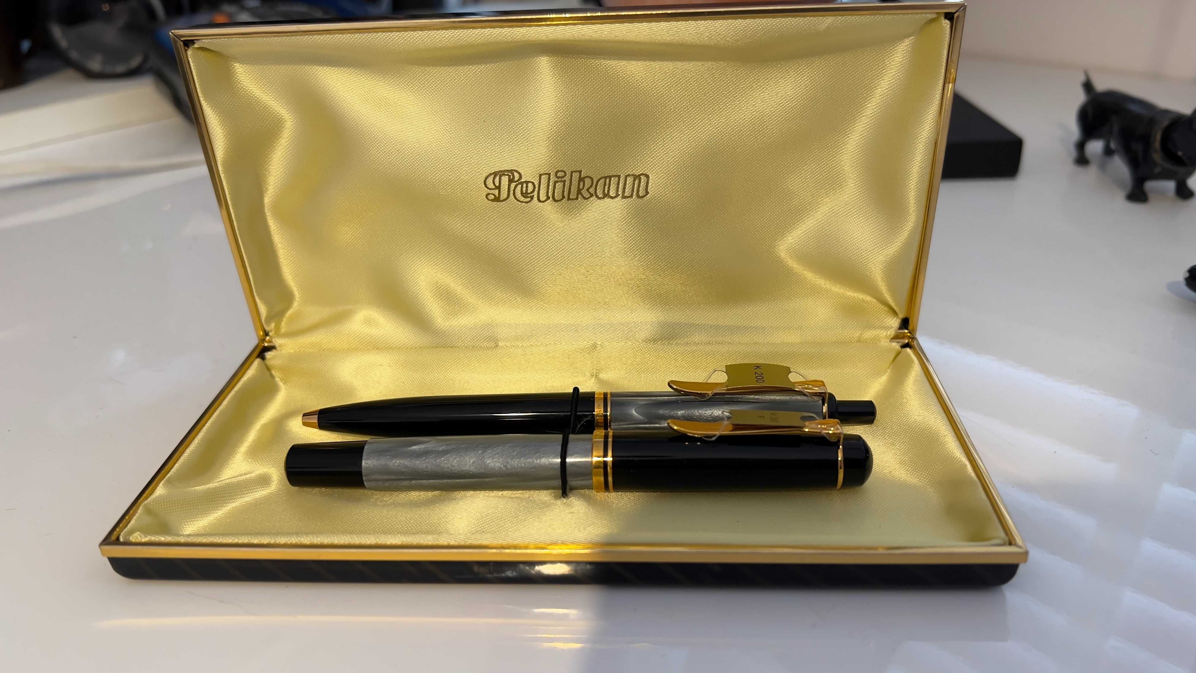 Set Pelikan stilou M200 și pix K200 anii 1980