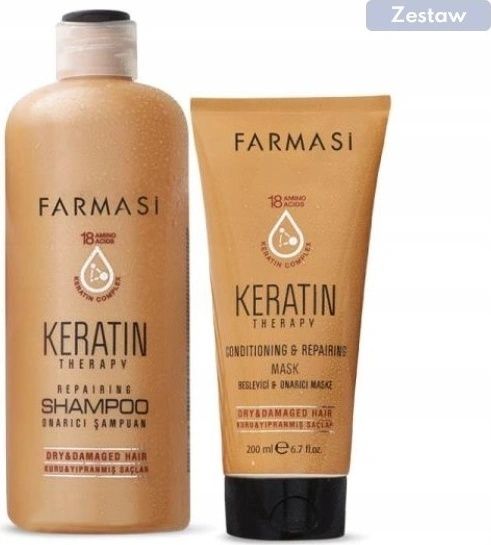 Set cu keratina pentru par