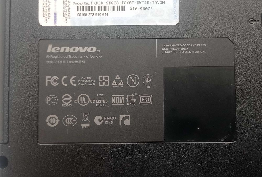 Laptop 17,3" Lenovo G770, Intel Core i5-2430M, 8 GB RAM