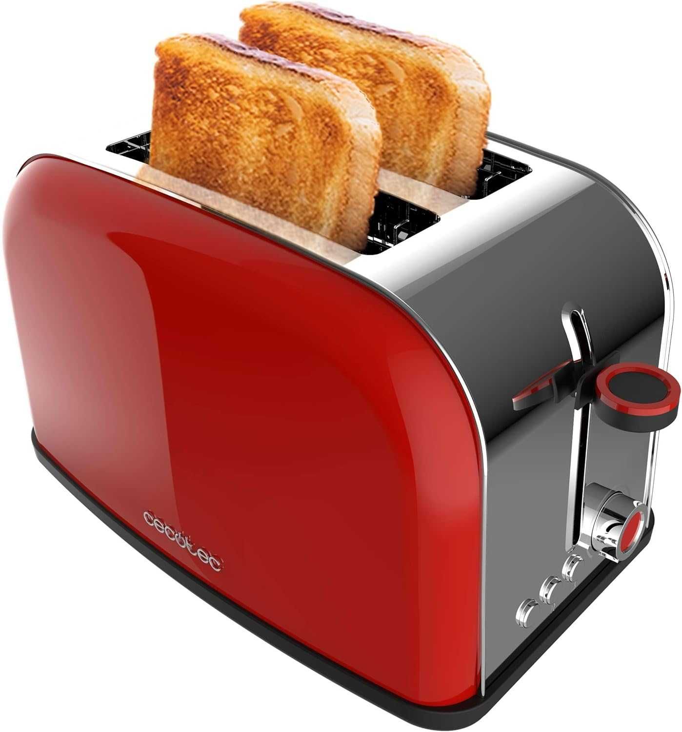 Тостер Cecotec Toastin' time 850 Red Lite. 850W, Капацитет за 2 филии