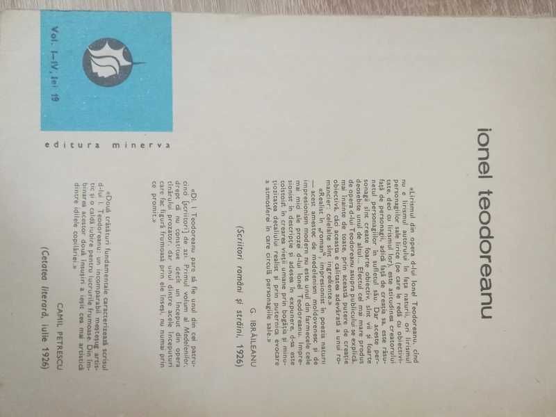 Carte ” La medeleni” de Ionel Teodoreanu