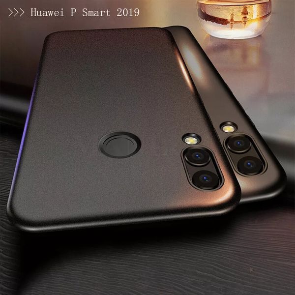 Huawei Y7 Y6 Y6p Y6s P SMART 2019 / Тънък черен мат кейс