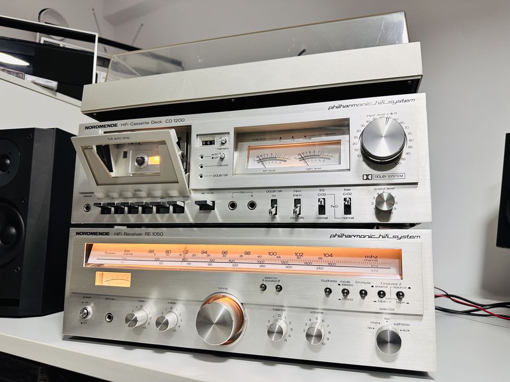 Linie audio NORDMENDE HiFi-anii 1978-deck,receiver cu radio,pick up