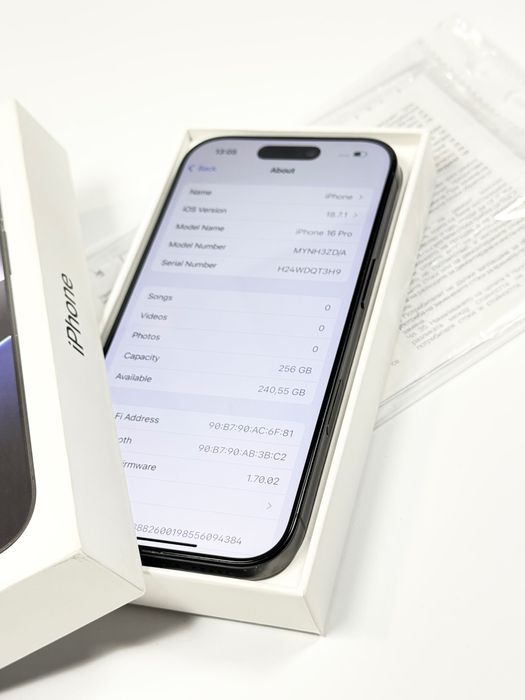 ГАРАНЦИЯ! Apple iPhone 16 Pro 256GB - Black Titanium