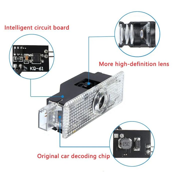 Proiector holograma logo Bmw M usa portiera set 2 buc.