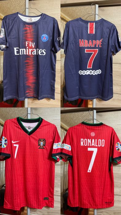 Tricouri de fotbal Real Madrid, Barcelona, PSG, Brazilia, Portugalia