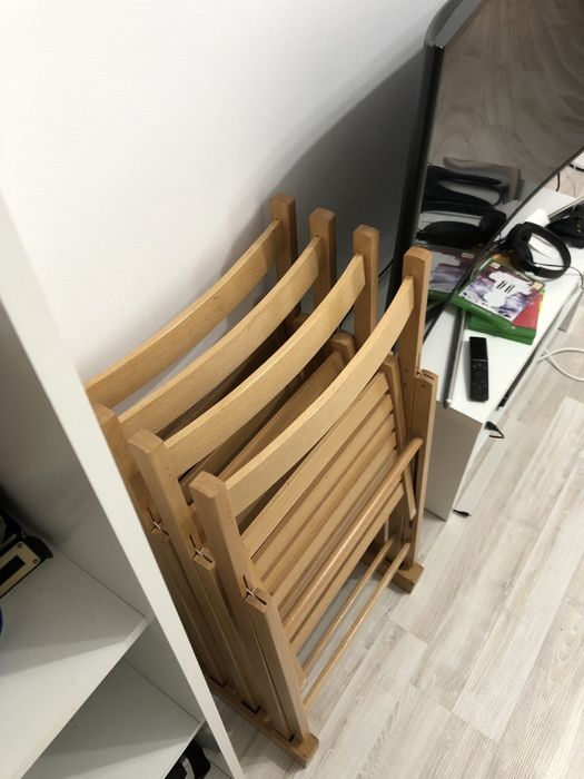 Scaune pliante lemn masiv - fag !