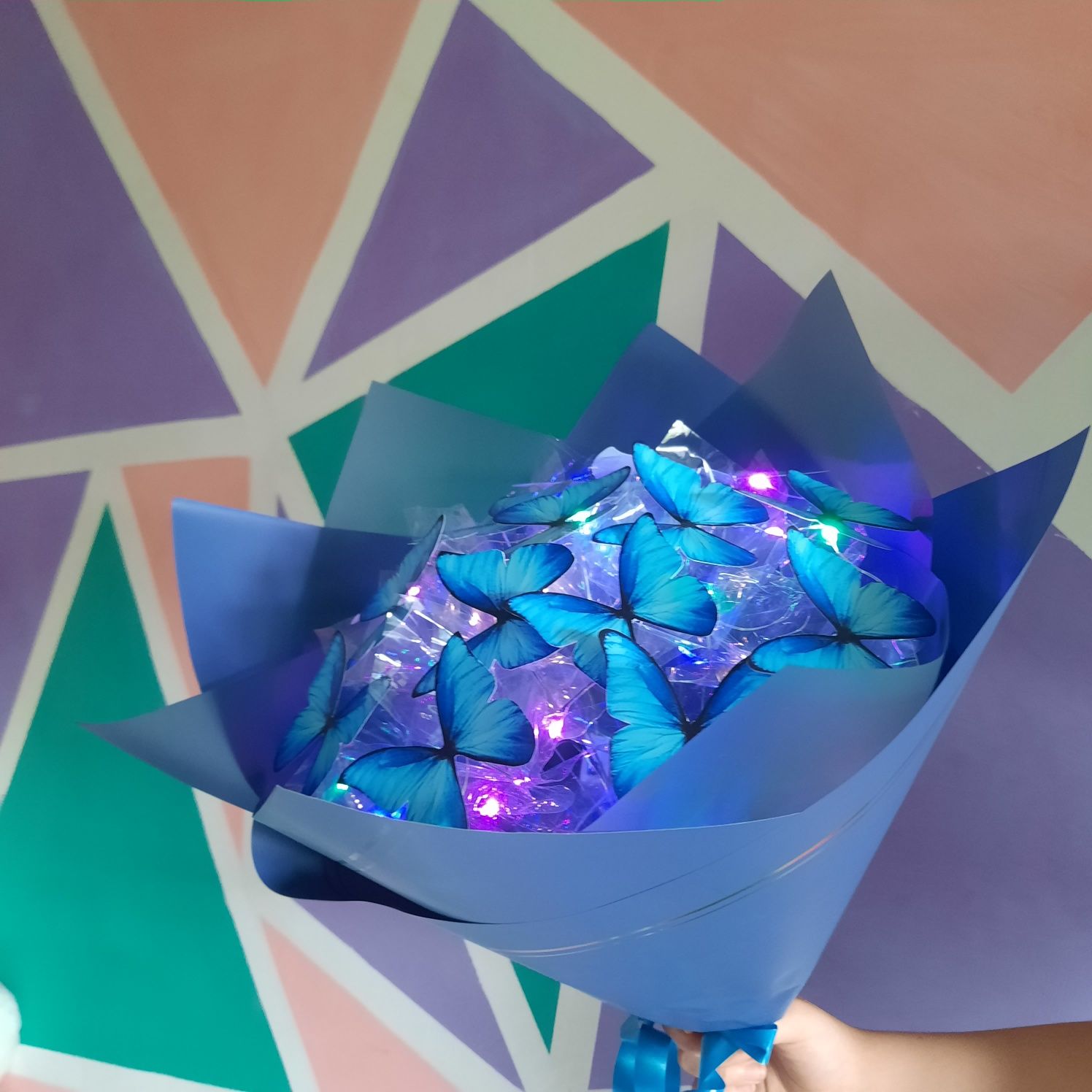 Светящиеся букет из бабочек подарок день рождения юбилей