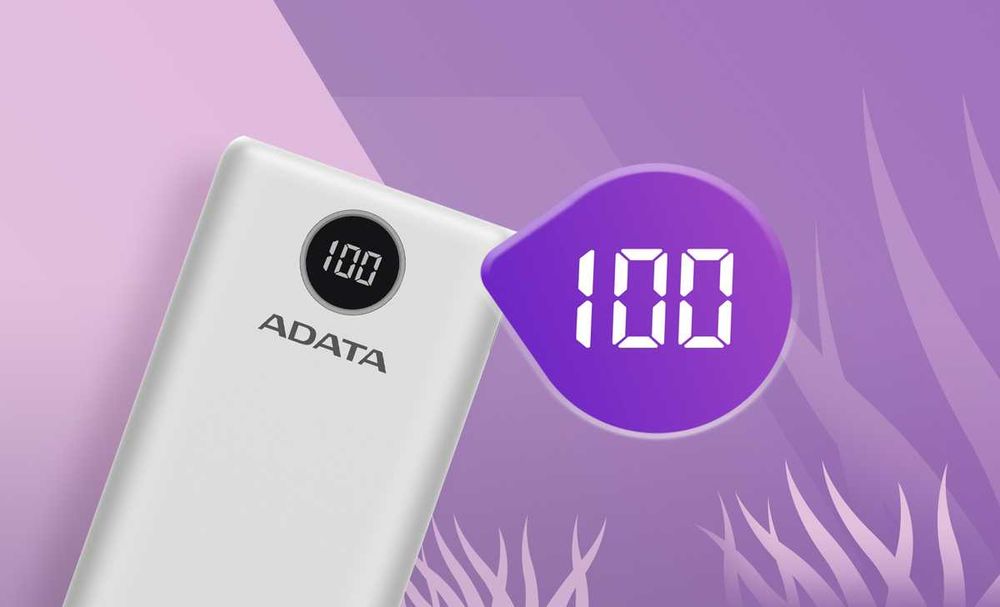 Външна батерия ADATA 20000mAh USB-C microUSB QC/PD 3.0