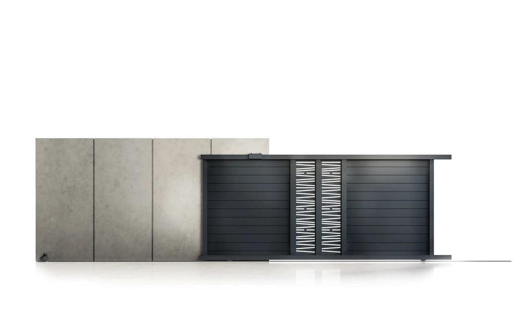 Set porti metalice din aluminiu, de culoare gri antracit și maro