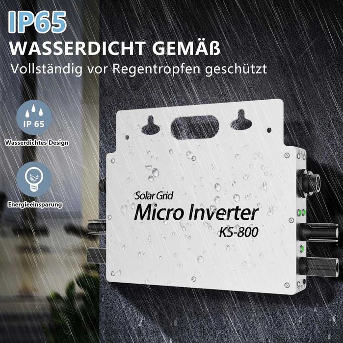 Micro Invertor solar KS800 , WiFi+APP , 800W , 2 PANOURI PRIZA EU