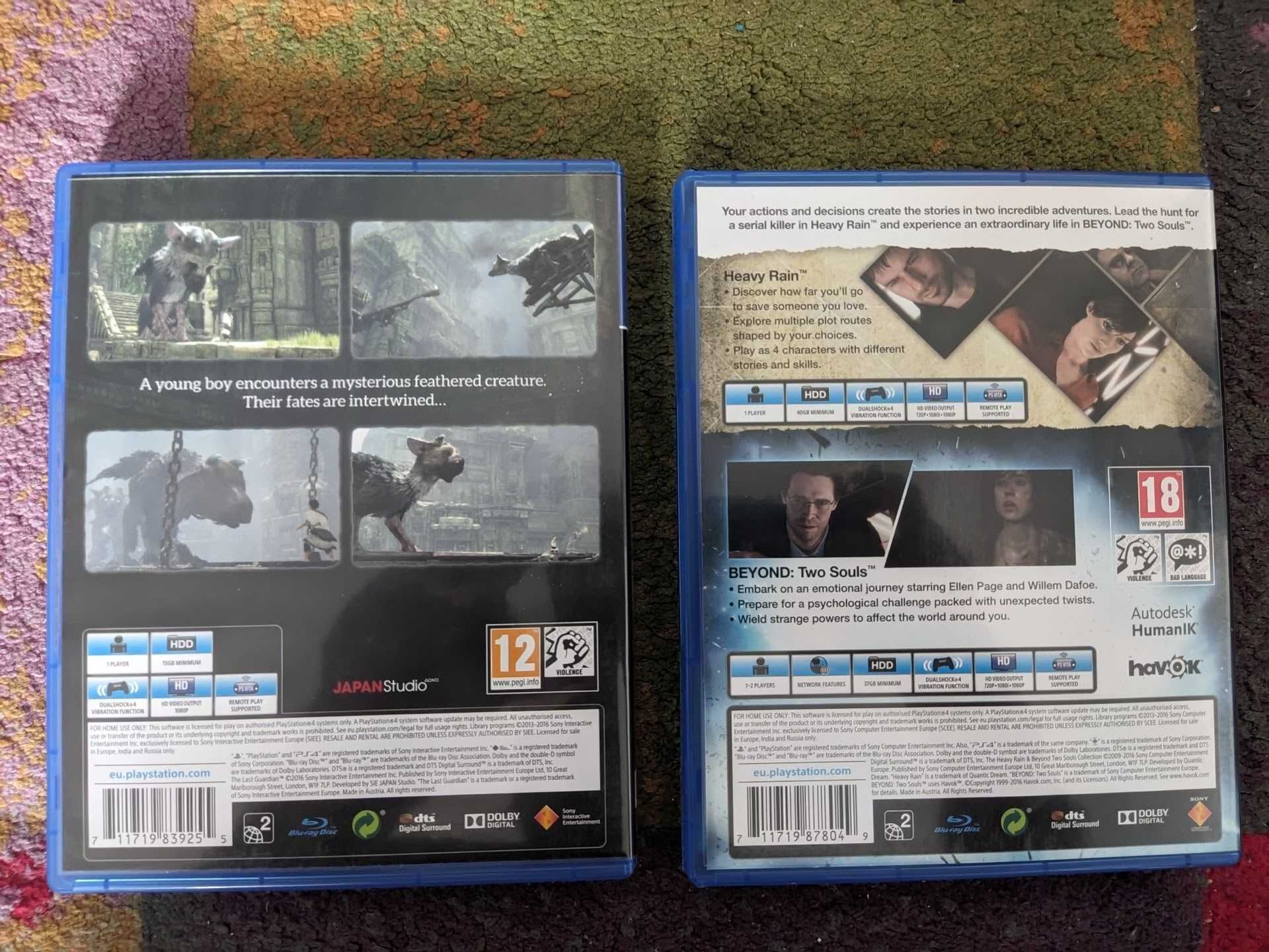 The Last Guardian, Beyond Two Souls/Heavy Rain за PlayStation 4