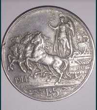 5 lire 1914 , argint