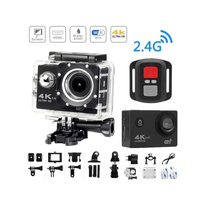 Camera video sport WIFI 4K Ultra HD 16MP cu telecomanda tip bratara 4K