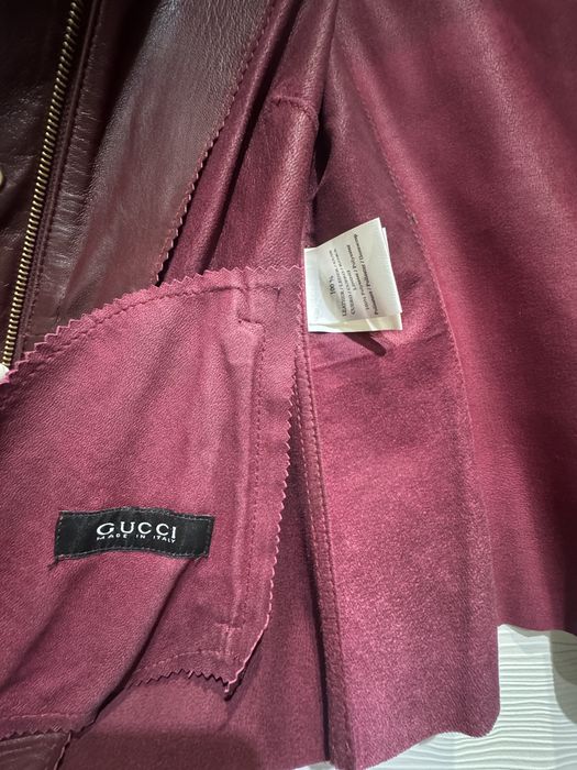 Бургунди кожено яке