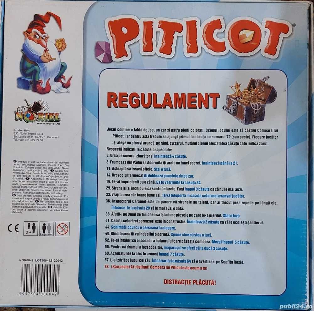 Joc pentru copii "Piticot"