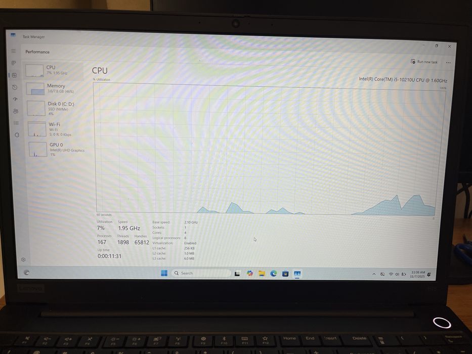 Laptop Lenovo E15 15.6” inch, procesor i5-10210U Full HD