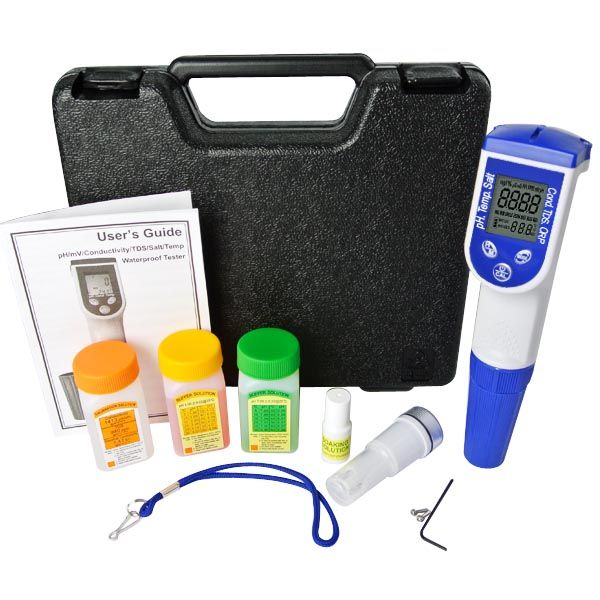 Тестер за вода 6 в 1 Combo Pen pH, ORP, EC, TDS, соленост и т
