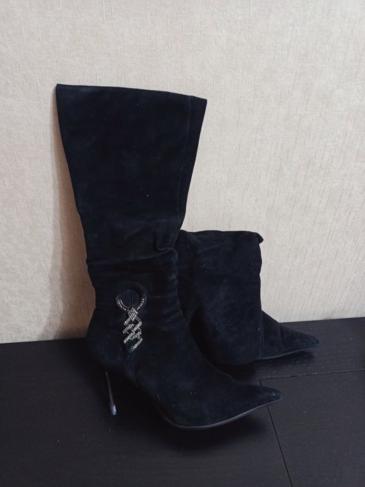 Сапоги замшевые натуралка