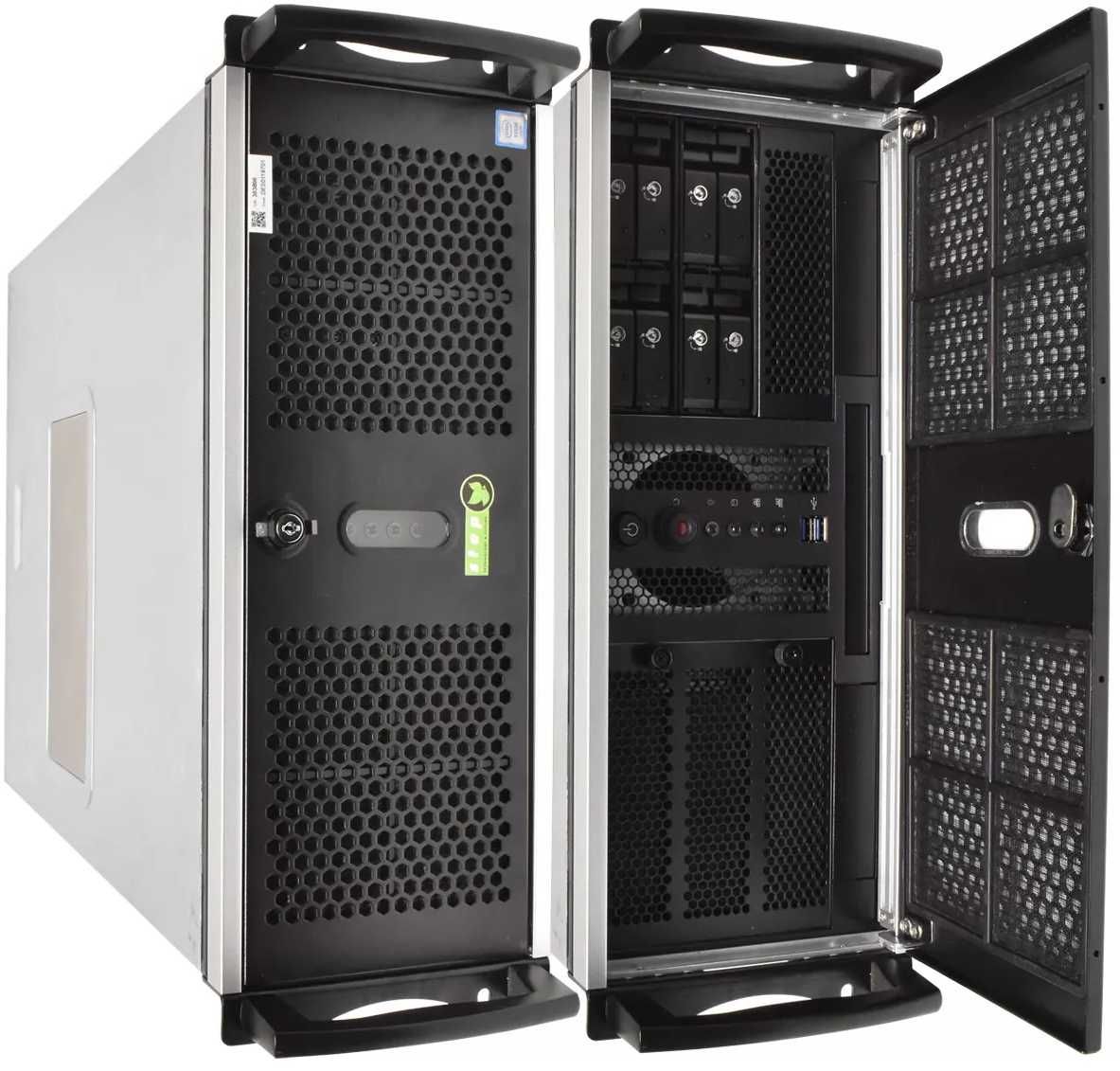 GPU AI / Rendering Tower сървър 1700W, 128GB DDR4, 7x PCIe x16, 8x2.5"
