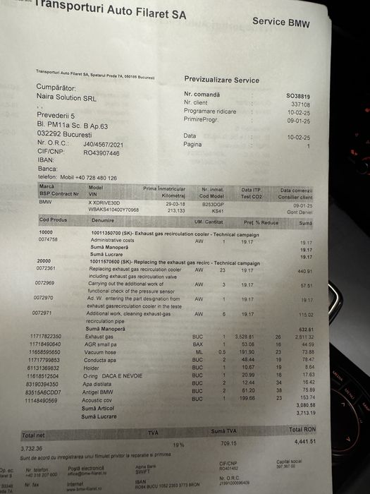 VAND/SCHIMB BMW X5M XDRIVE Unic Propietar Stare Perfecta km reali !!!