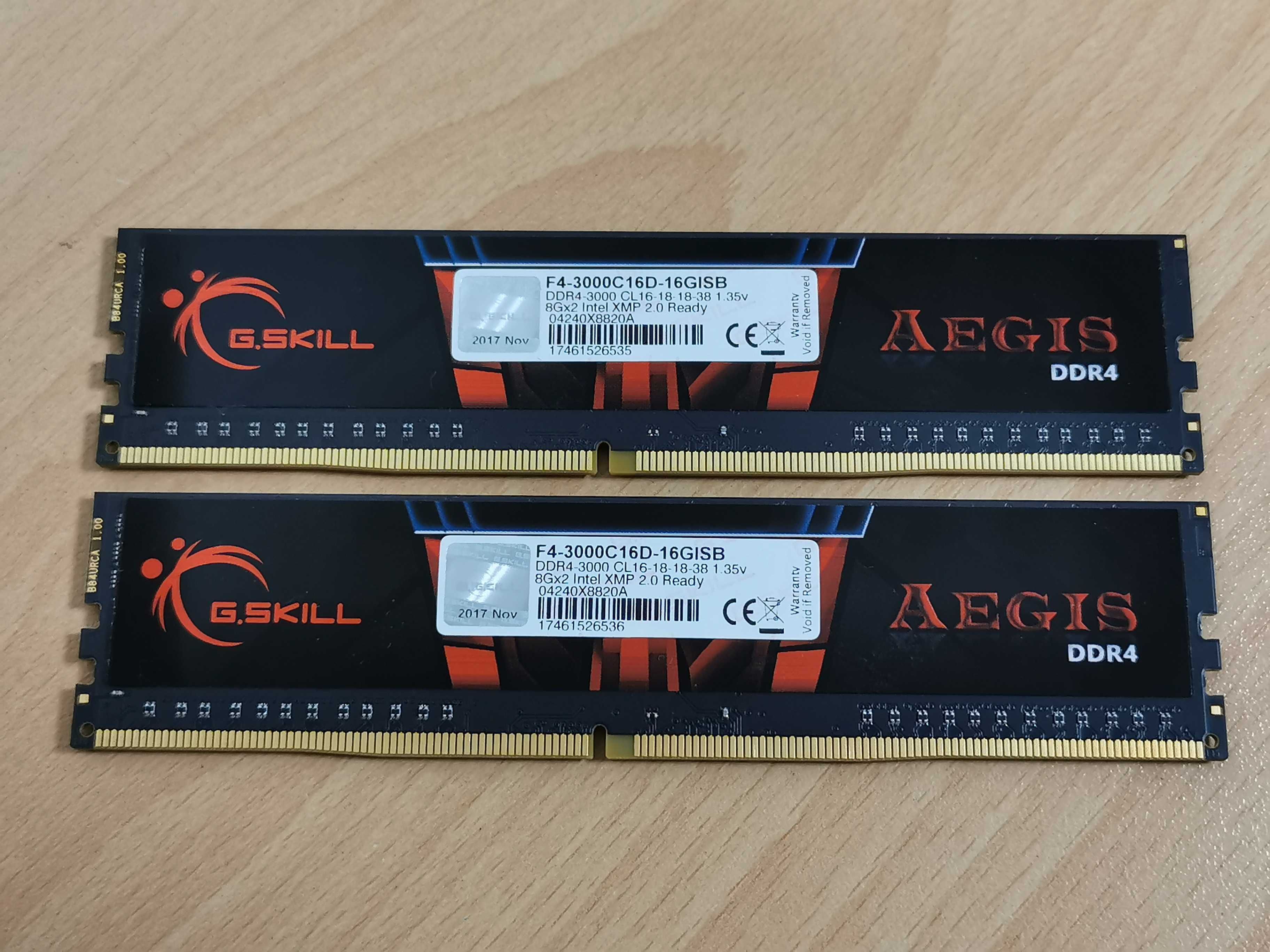 G.skill Aegis 16GB kit (2x 8GB) 3000MHz DDR4 рам памет