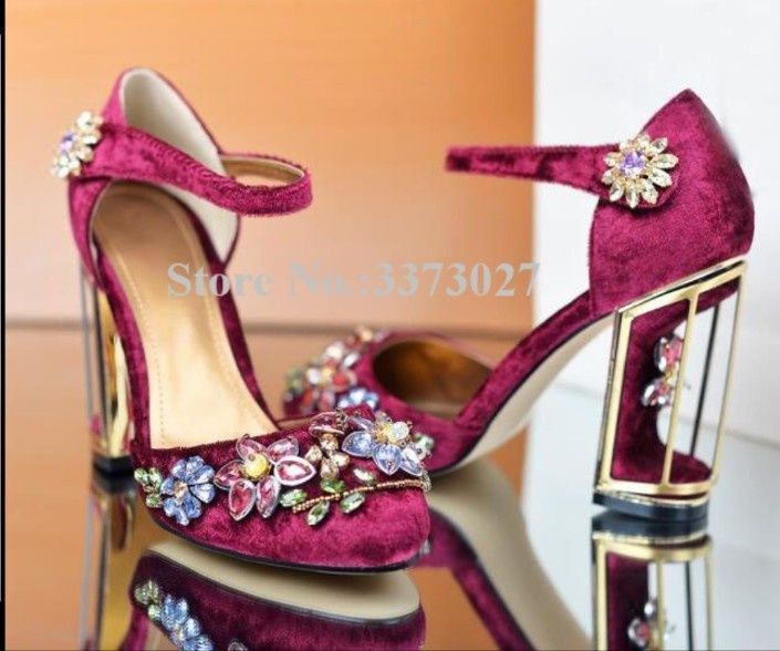 Dolce & Gabbana бархатный туфли в стиле Мери джейн с камнями 35р 23см