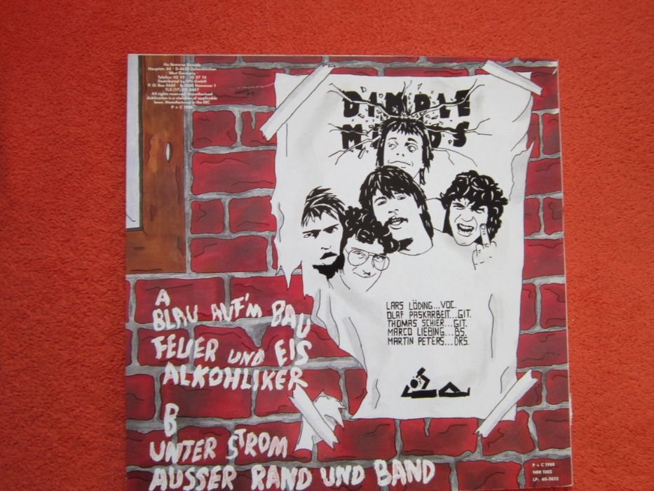 vinil rar Dimple Minds ‎Blau Auf'm Bau 1st Edition Germany 1988 PunkR