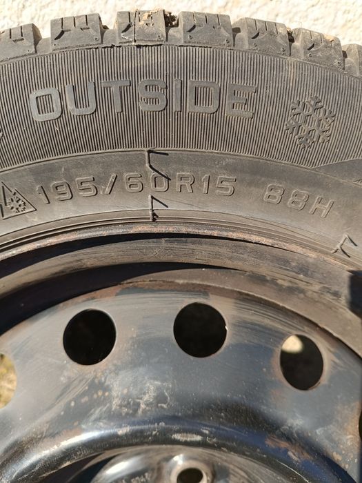 Зимни гуми с железни джанти 195/60/15