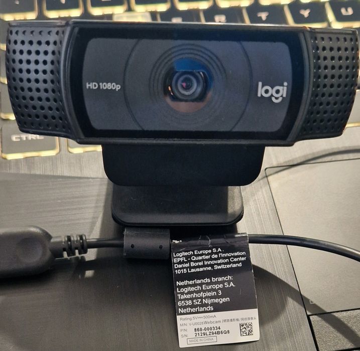 Vând Webcam Logitech HD Pro  C920