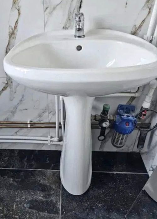 Lavoar baie cu picior si baterie