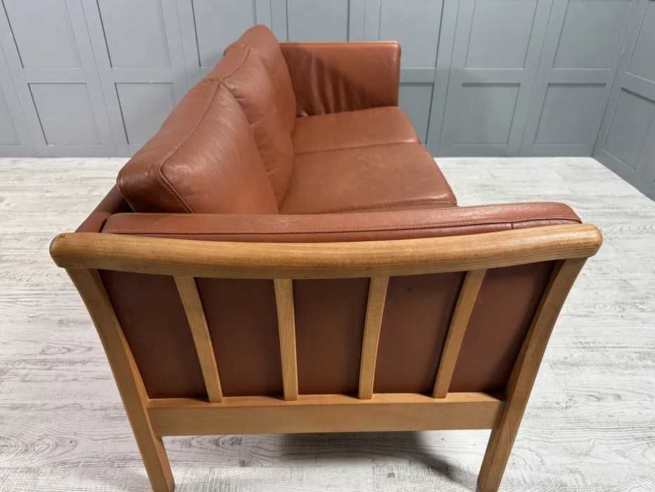 Датски диван 3-ка естествена кожа Д1089-Д