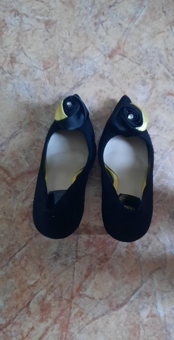 Туфли замшевые на высоком каблуке