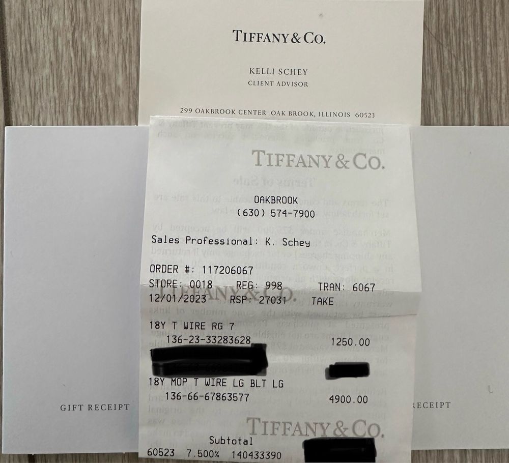 Браслет и Кольцо от Tiffany & CO