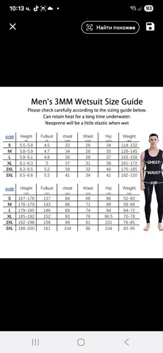 Неопренов костюм