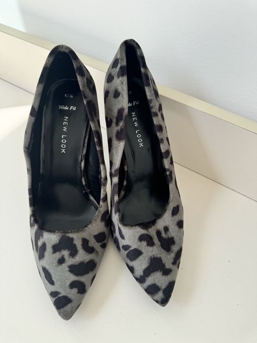 Pantofi cu toc animal print New look