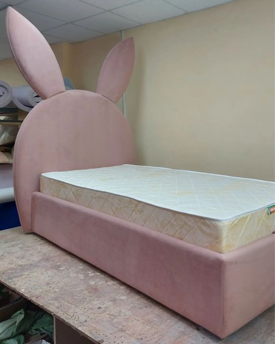 Детская мягкая кровать Зайка