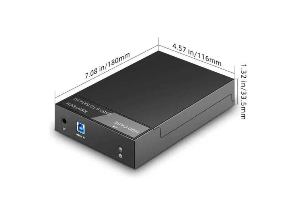 Carcasa hard disk SATA 3.0 USB extern 3, 5 inch HDD SSD pana 16 TB