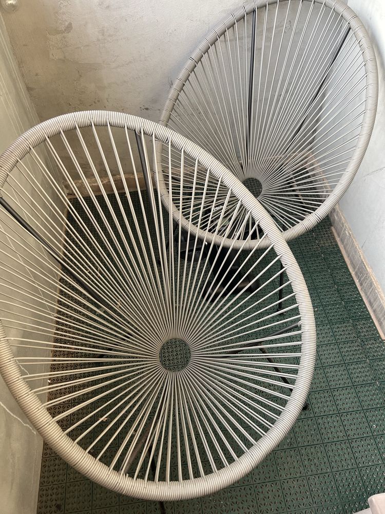 Set Scaun terasa/balcon gri